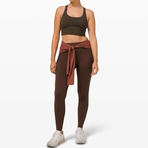Lululemon 2 Fast + Free High-Rise 28" Non-Reflective Brushed Nulux Brown Earth - Picture 1 of 15